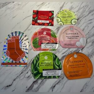 Various Sephora skin care masks